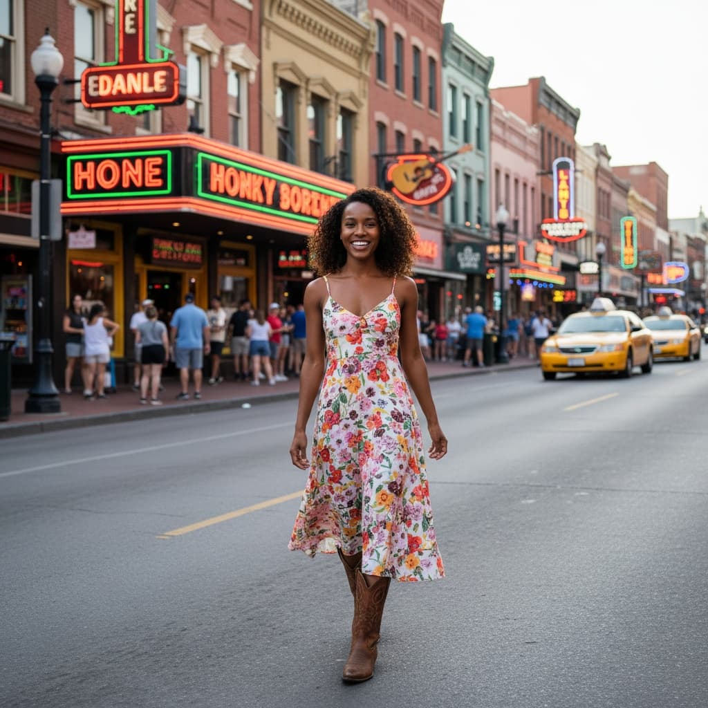 petite black woman broadway daytime street 21531757