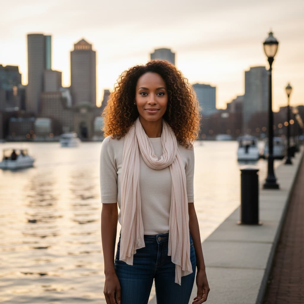 petite black woman charles river esplanade 12689623