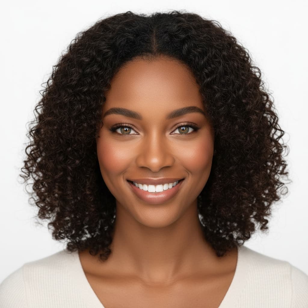 petite black woman classic white backdrop beauty 66856612