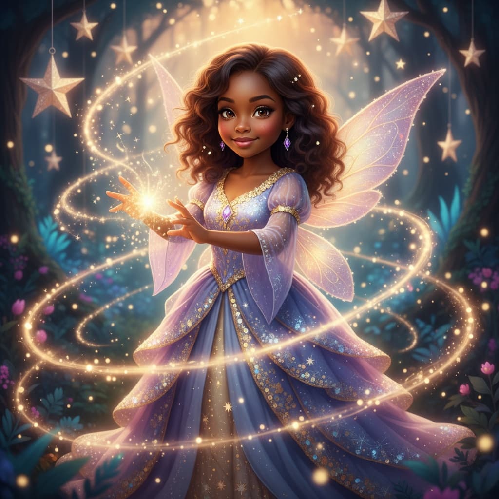 petite black woman fairy godmother magic 55584074