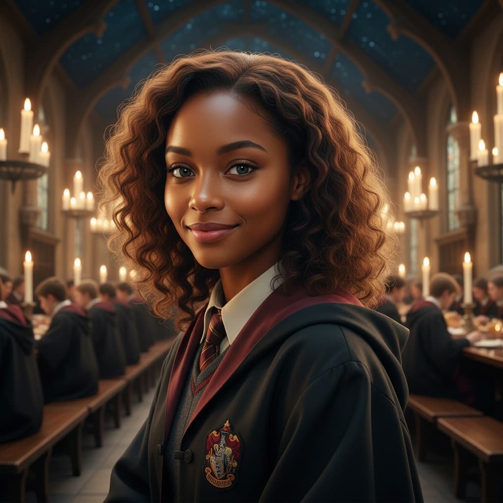 petite black woman great hall feast 55710605