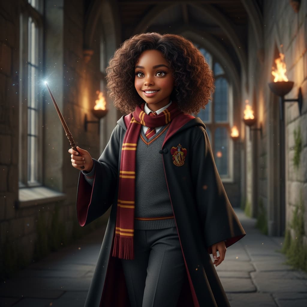 petite black woman hogwarts student uniform 26401540