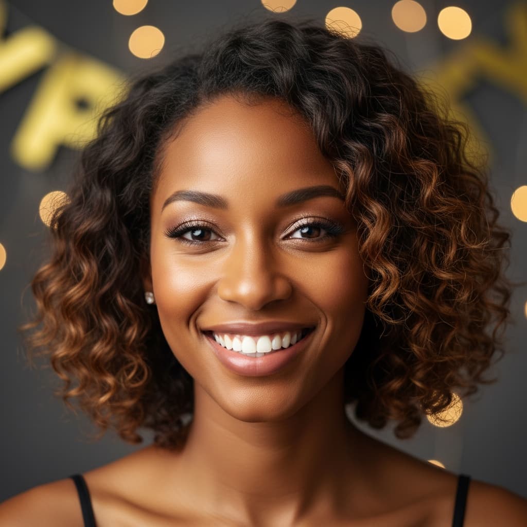 petite black woman intimate closeup celebration 24806290