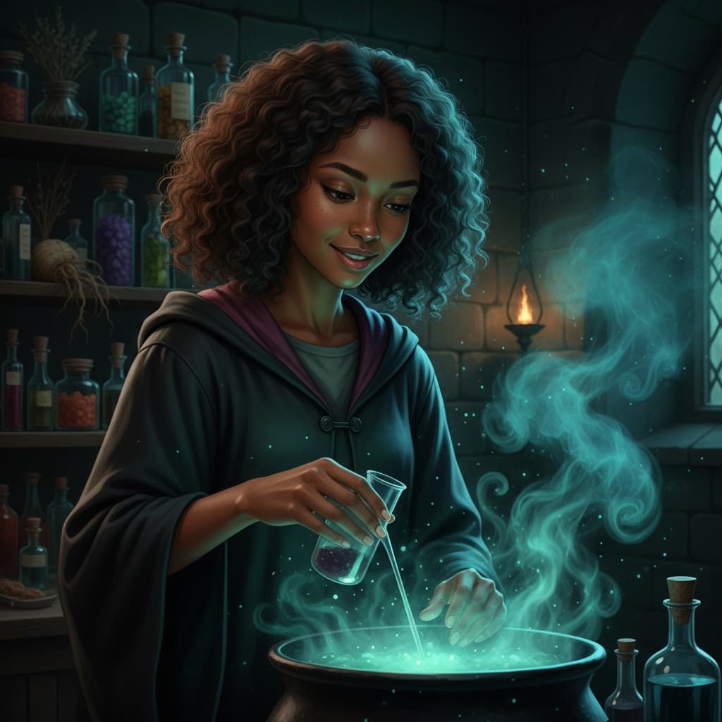 petite black woman potions classroom 68958948