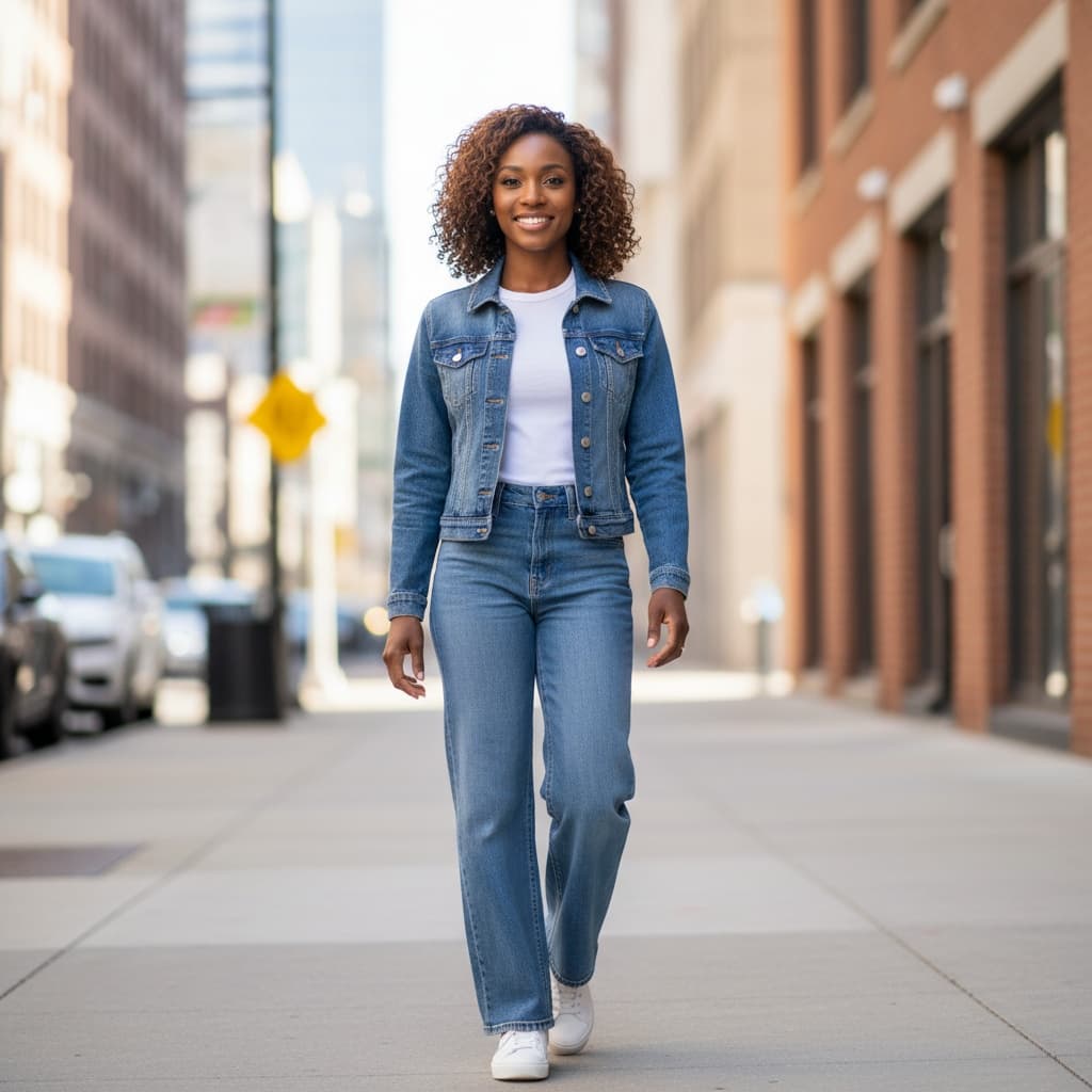 petite black woman urban street confident 26152005
