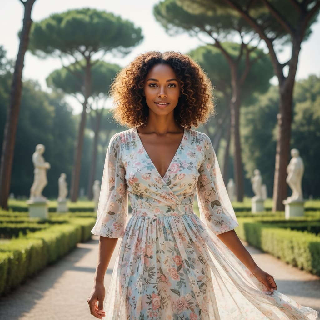 petite black woman villa borghese gardens 67451388