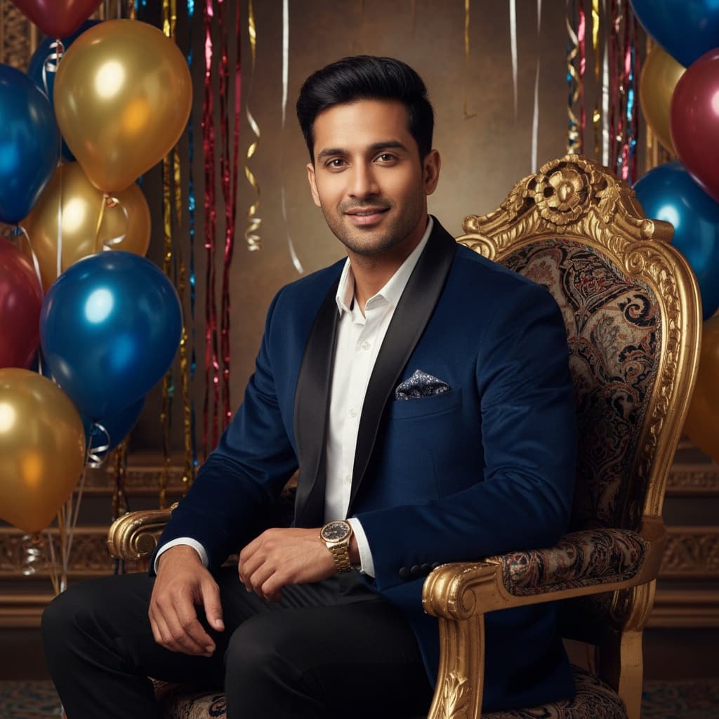 petite indian man birthday throne chair 23018590