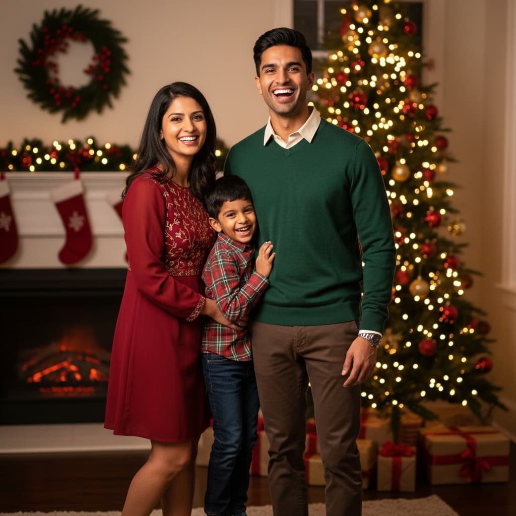 petite indian man holiday festive setting 42572909