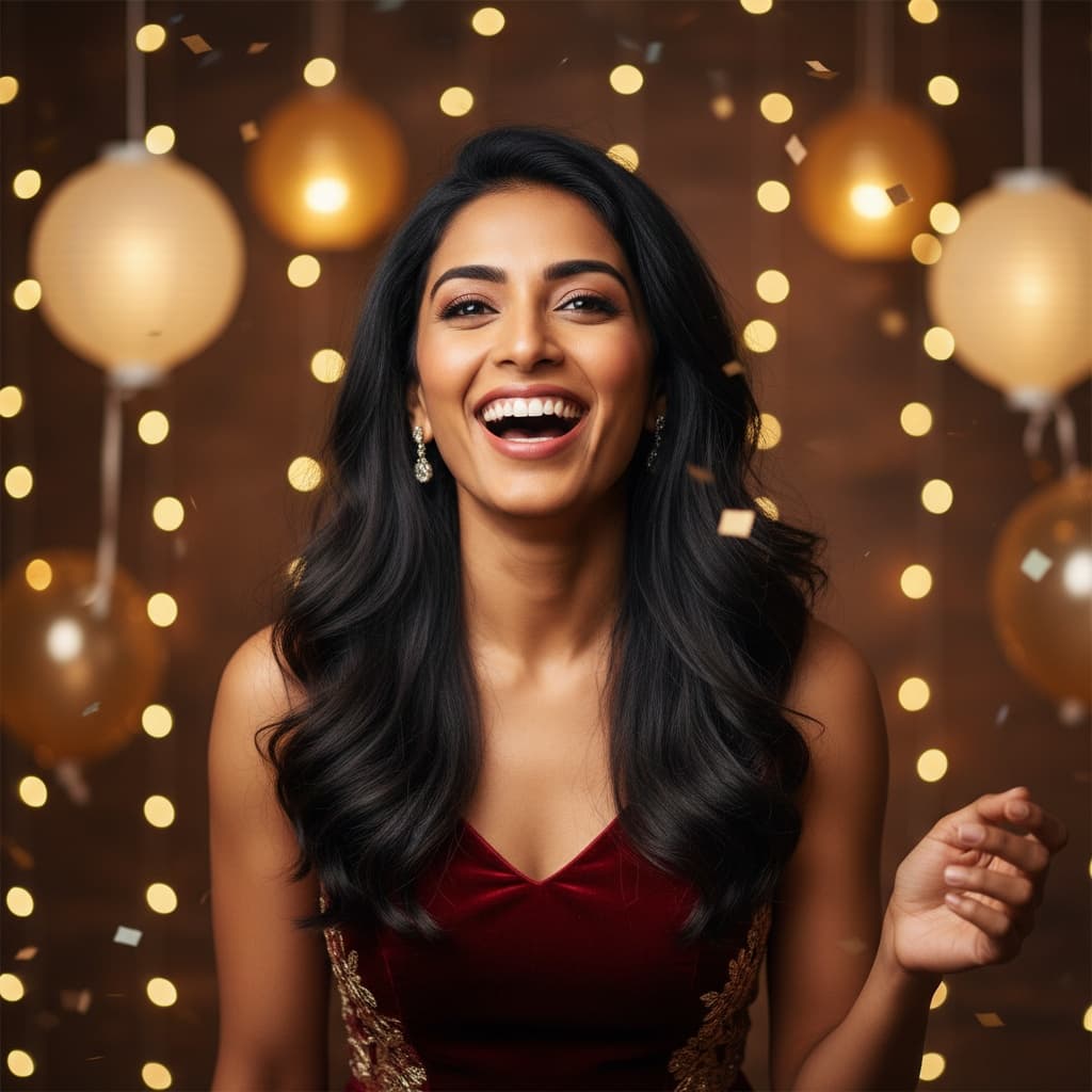 petite indian woman candid celebration moment 57268766