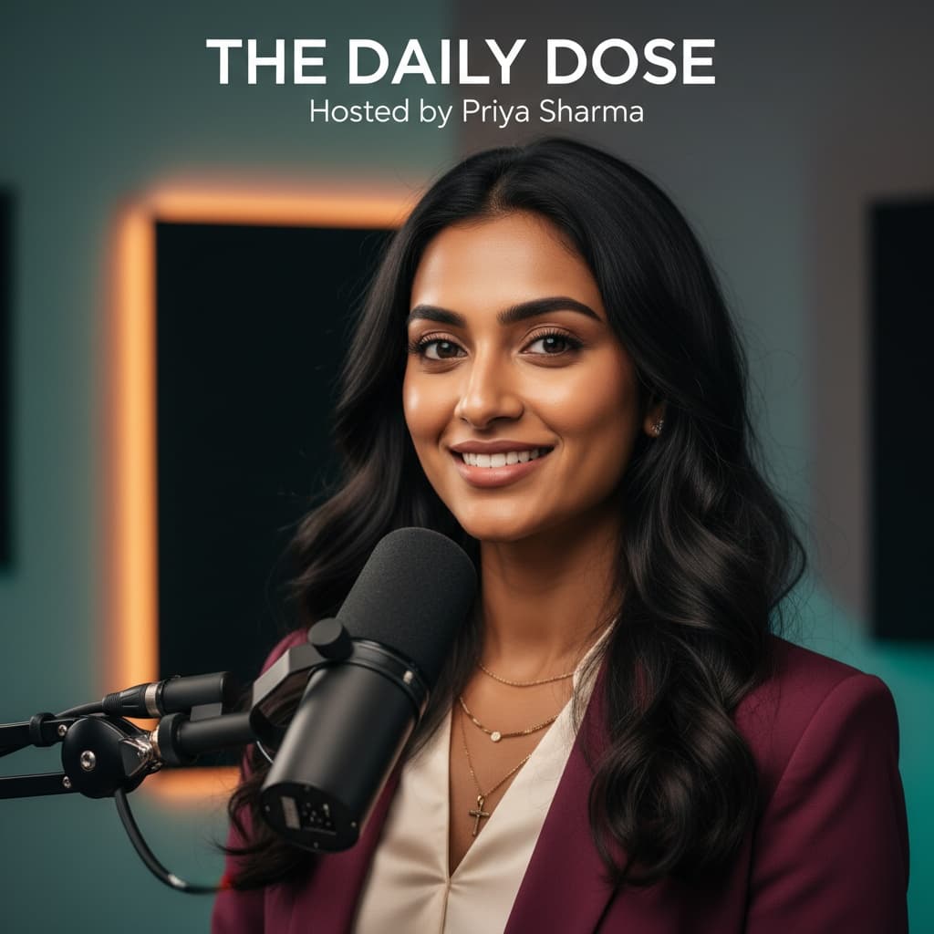 petite indian woman professional podcast portrait 75196173