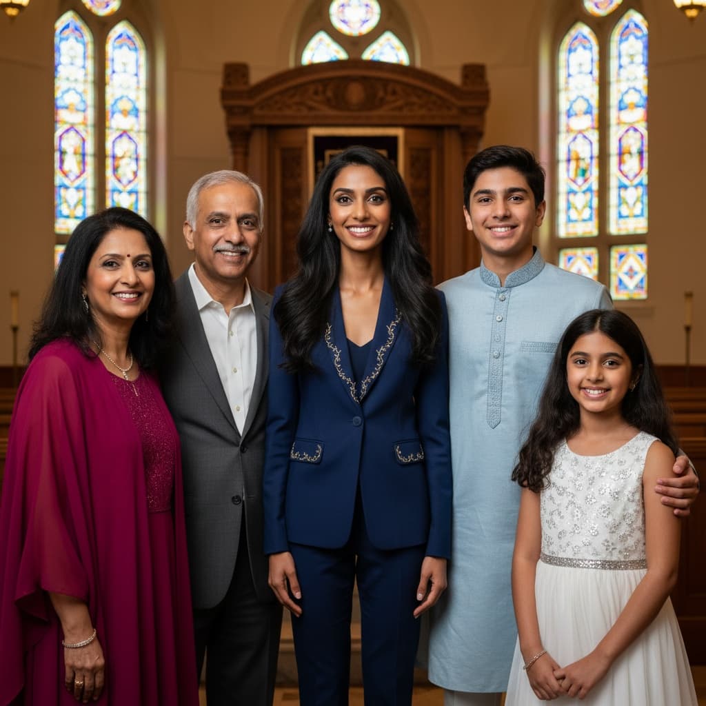 petite indian woman with family celebration 88011368