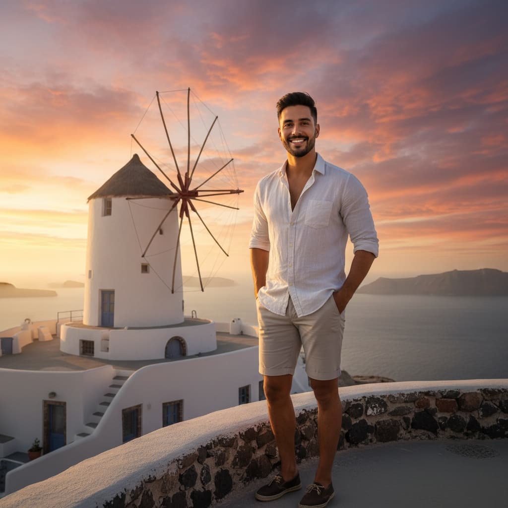 petite latino man windmill golden hour 19803809