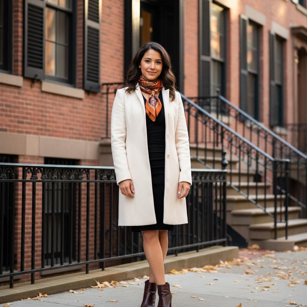 petite latino woman beacon hill brownstone portrait 23881092