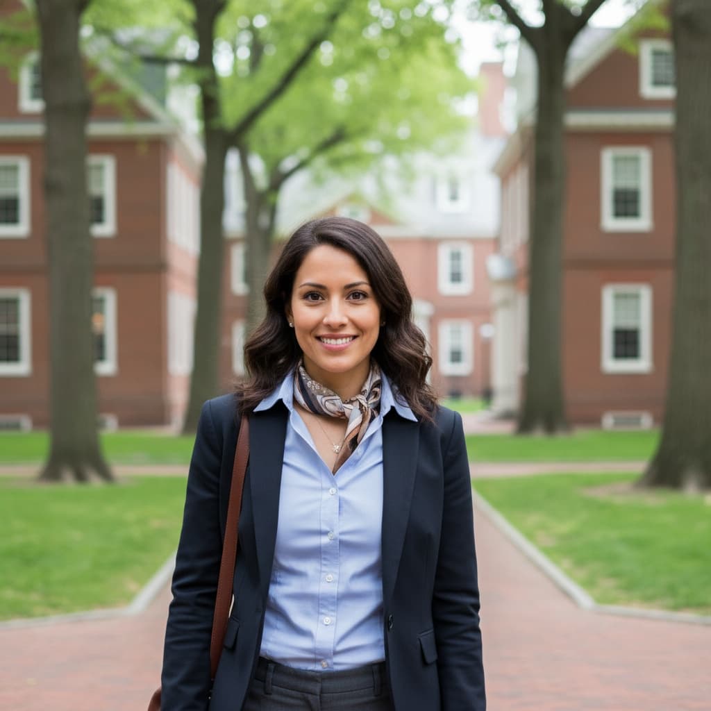 petite latino woman harvard yard academic 14298376