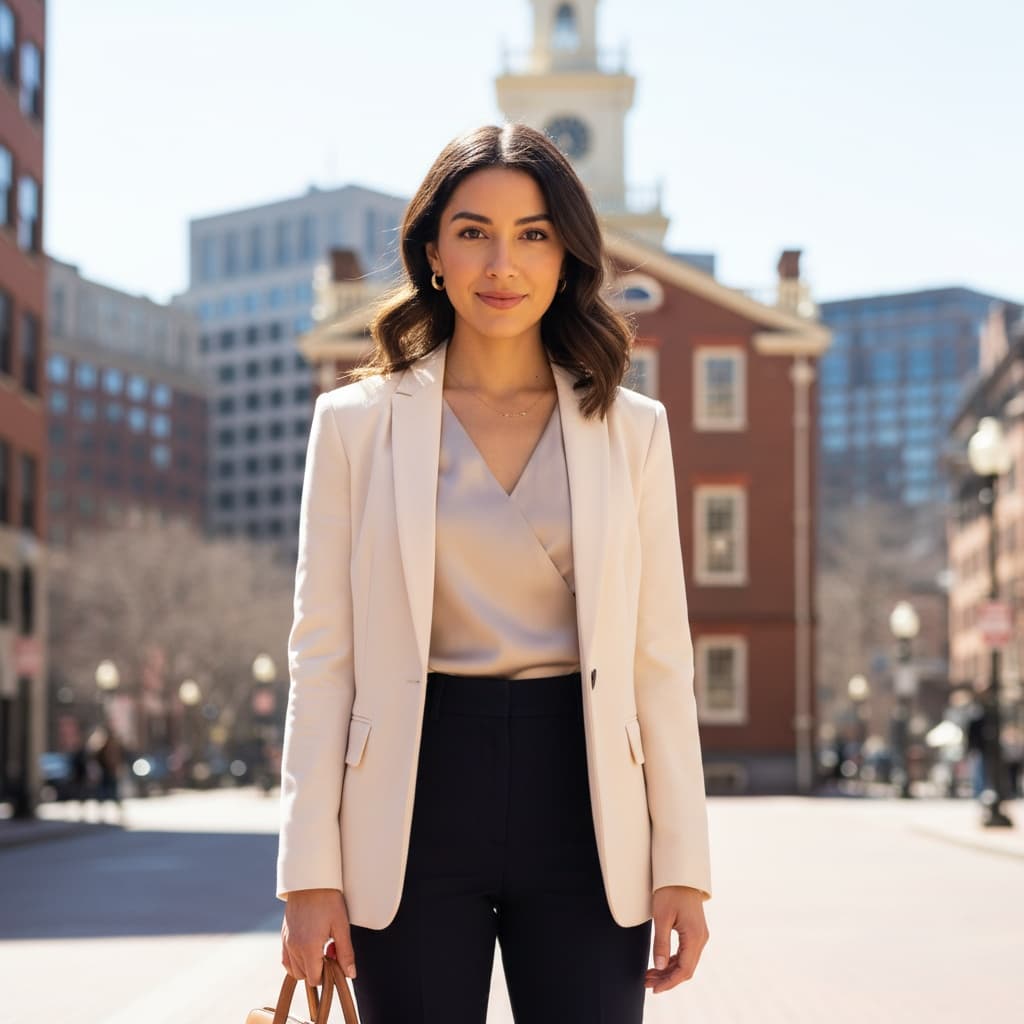 petite latino woman old state house historic 43237763