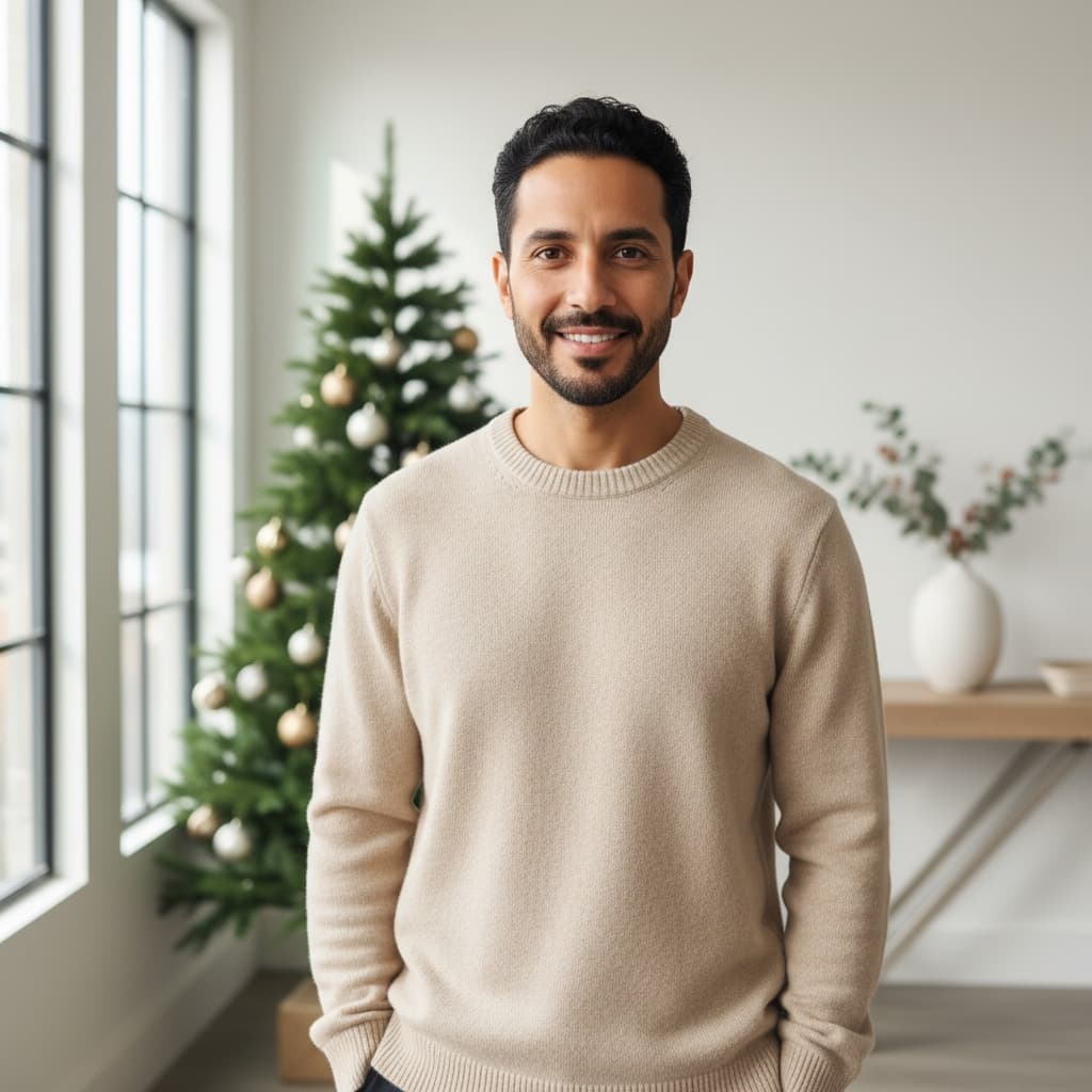 petite middle_eastern man minimalist modern holiday 45209328