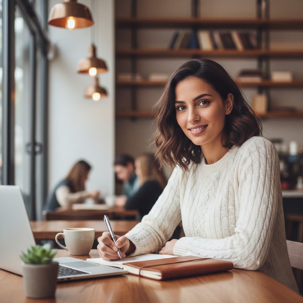 petite middle_eastern woman coffee shop casual 44853969