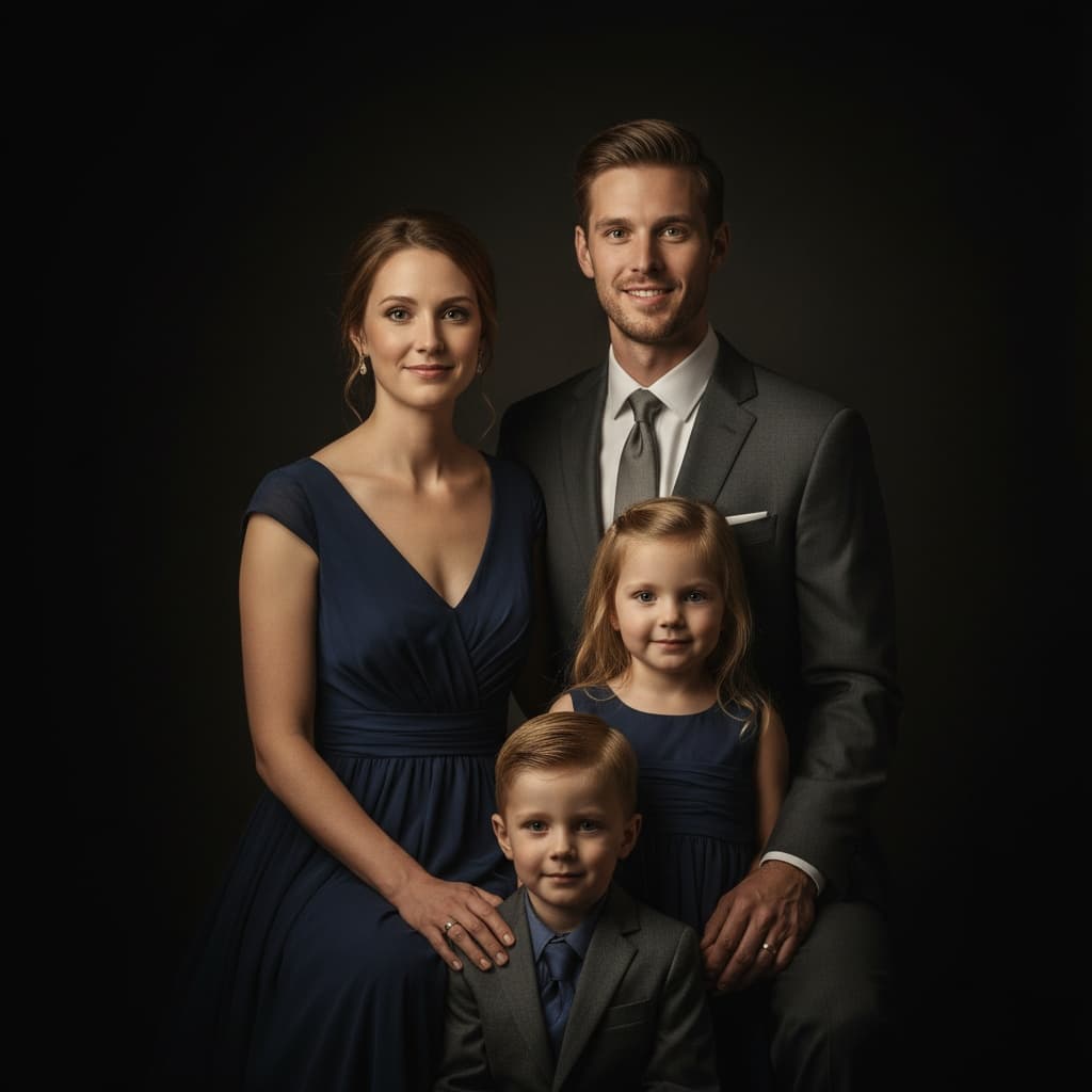 petite white man formal dark background dramatic 15784189