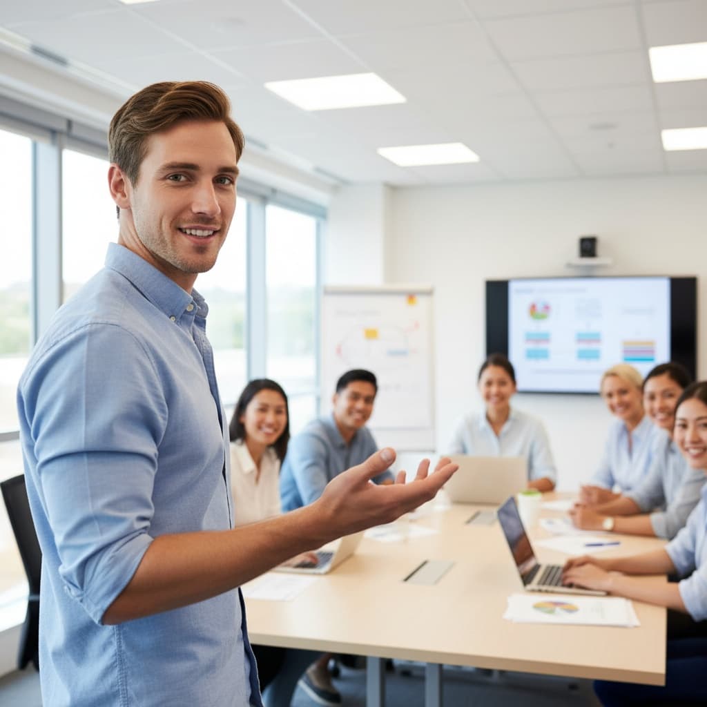 petite white man indoor workshop discussion 23803016