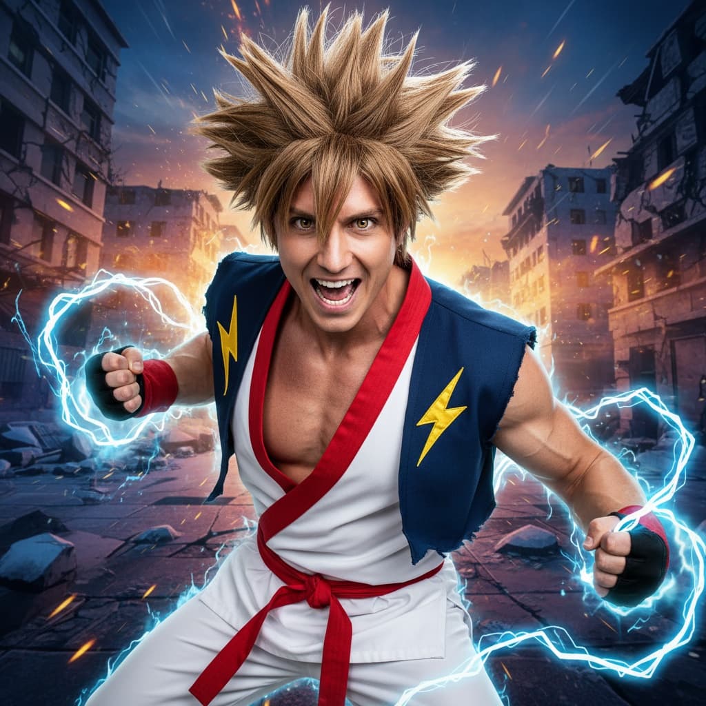 petite white man shonen hero battle ready 92420548