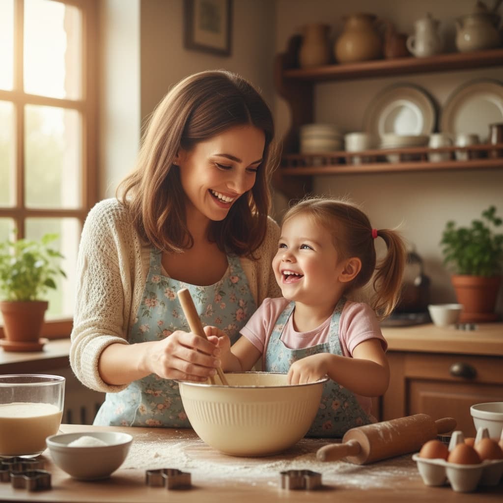 petite white woman baking together kitchen 22893687