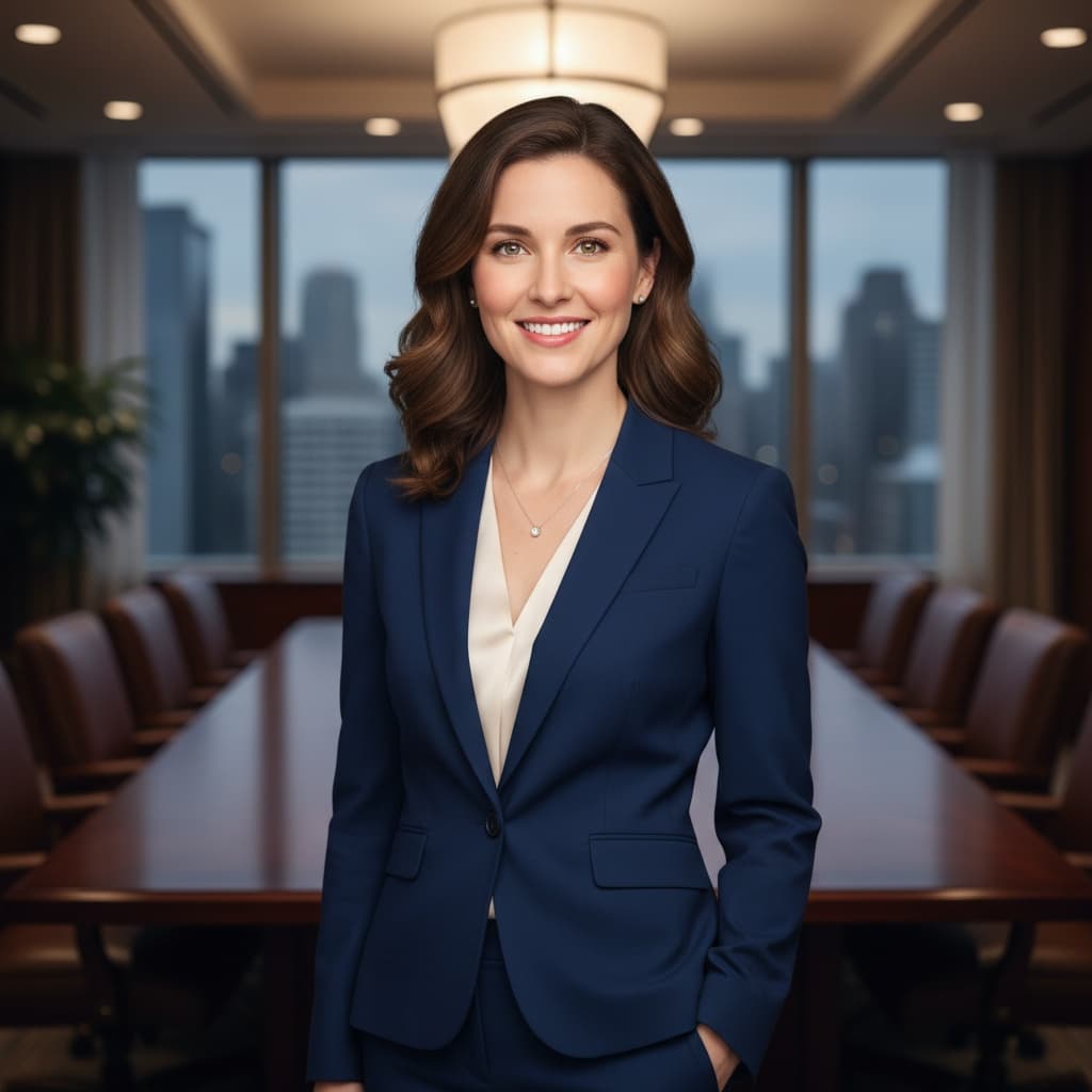 petite white woman boardroom environmental 47744453