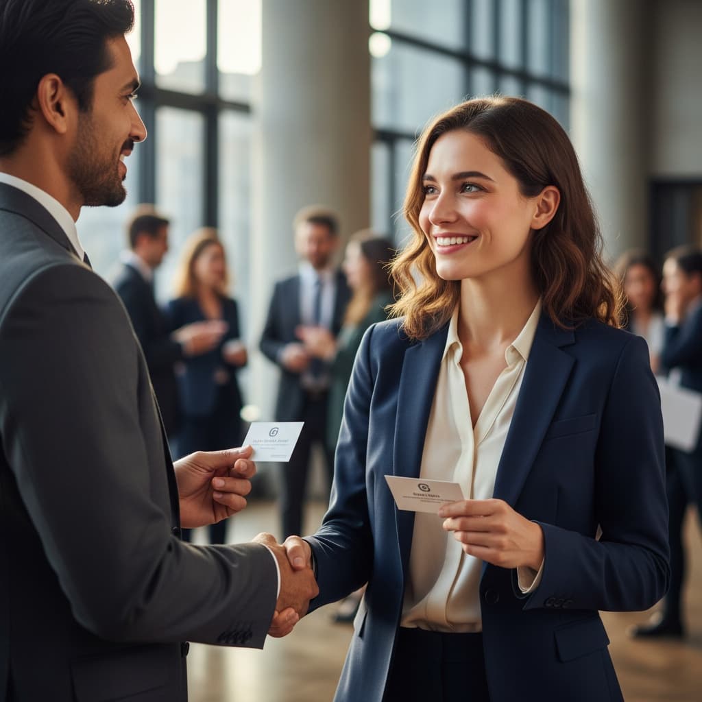 petite white woman handshake introduction moment 69987971