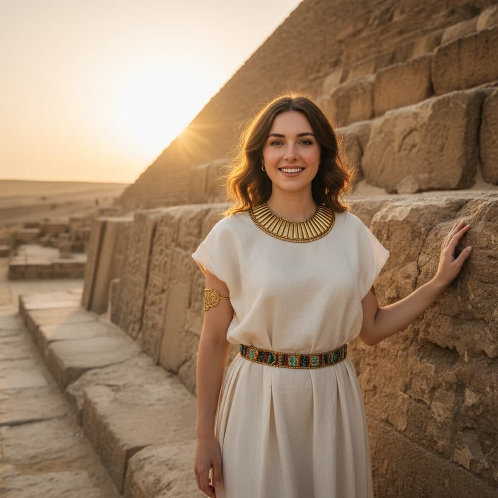 petite white woman pyramid exterior portrait 54970897
