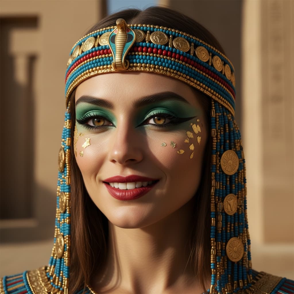 petite white woman royal makeup closeup 33642386