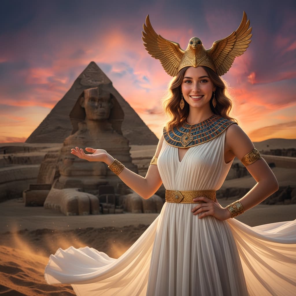 petite white woman sphinx guardian pose 25696459
