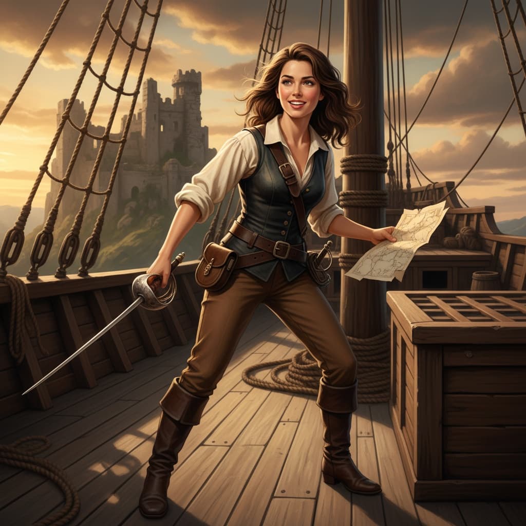 petite white woman swashbuckling adventure 42126371