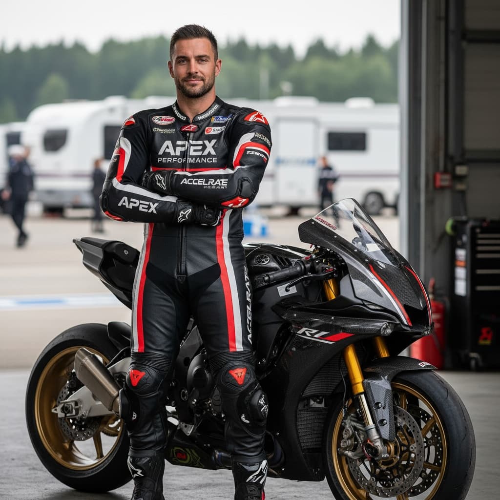 pit lane portrait with bike 91234489
