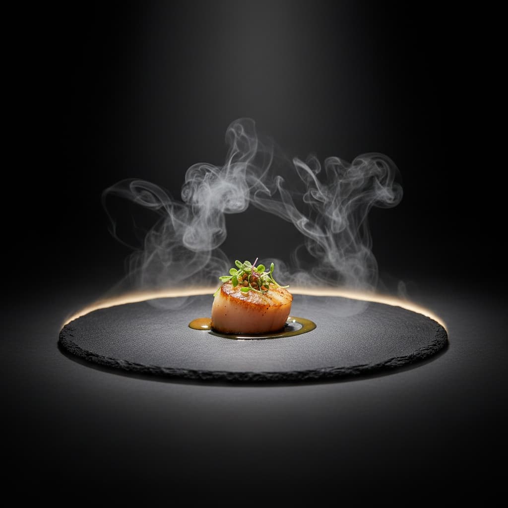 plated presentation dark mood 95852359