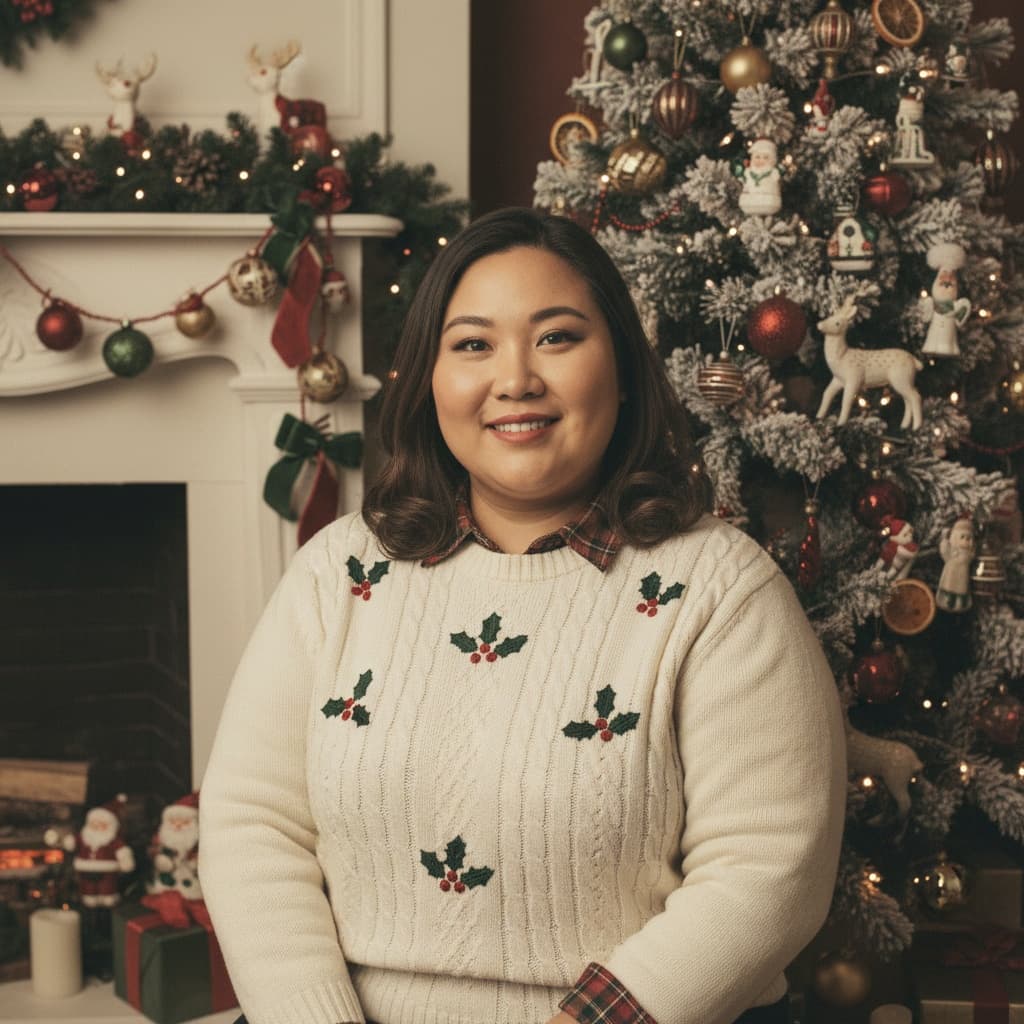 plus_size asian woman vintage inspired holiday 42258285