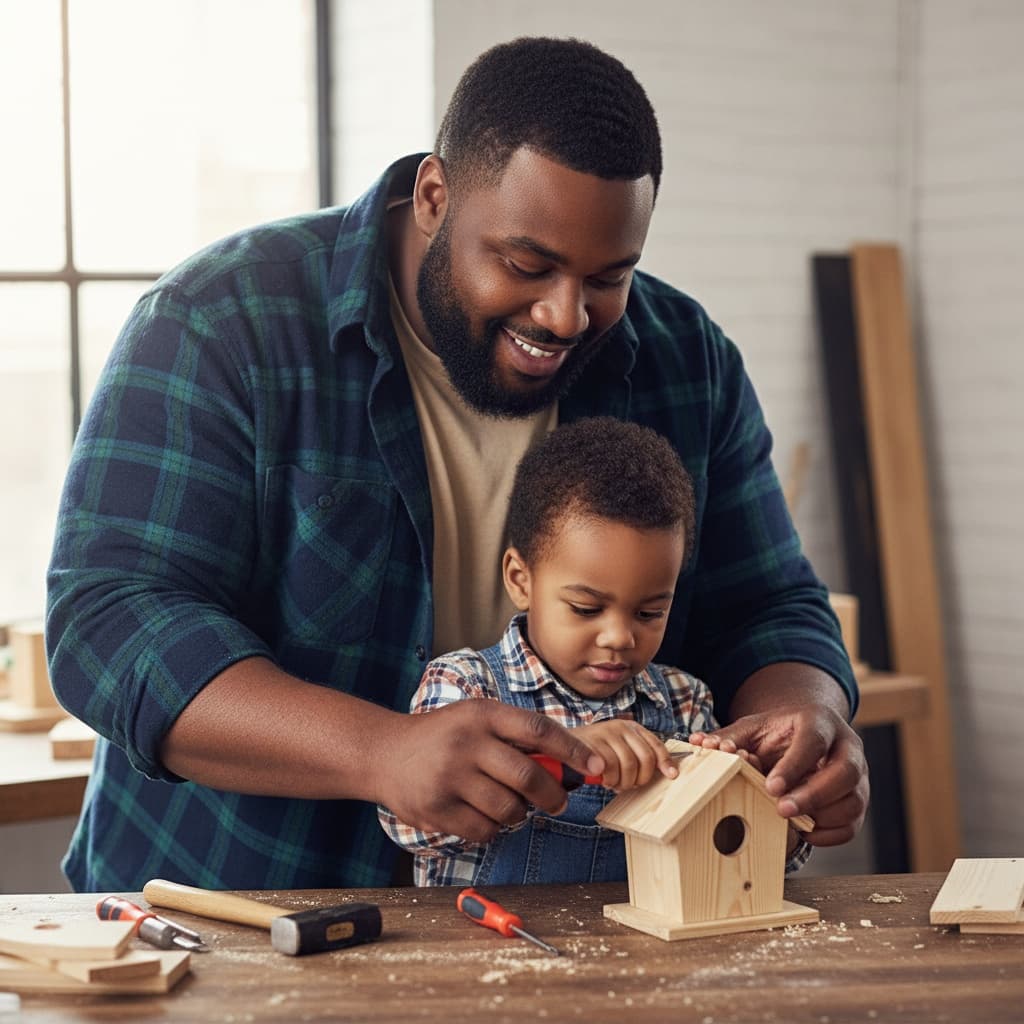 plus_size black man dad teaching kid activity 20156027