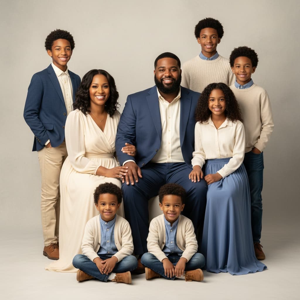 plus_size black man formal studio portrait 89805347