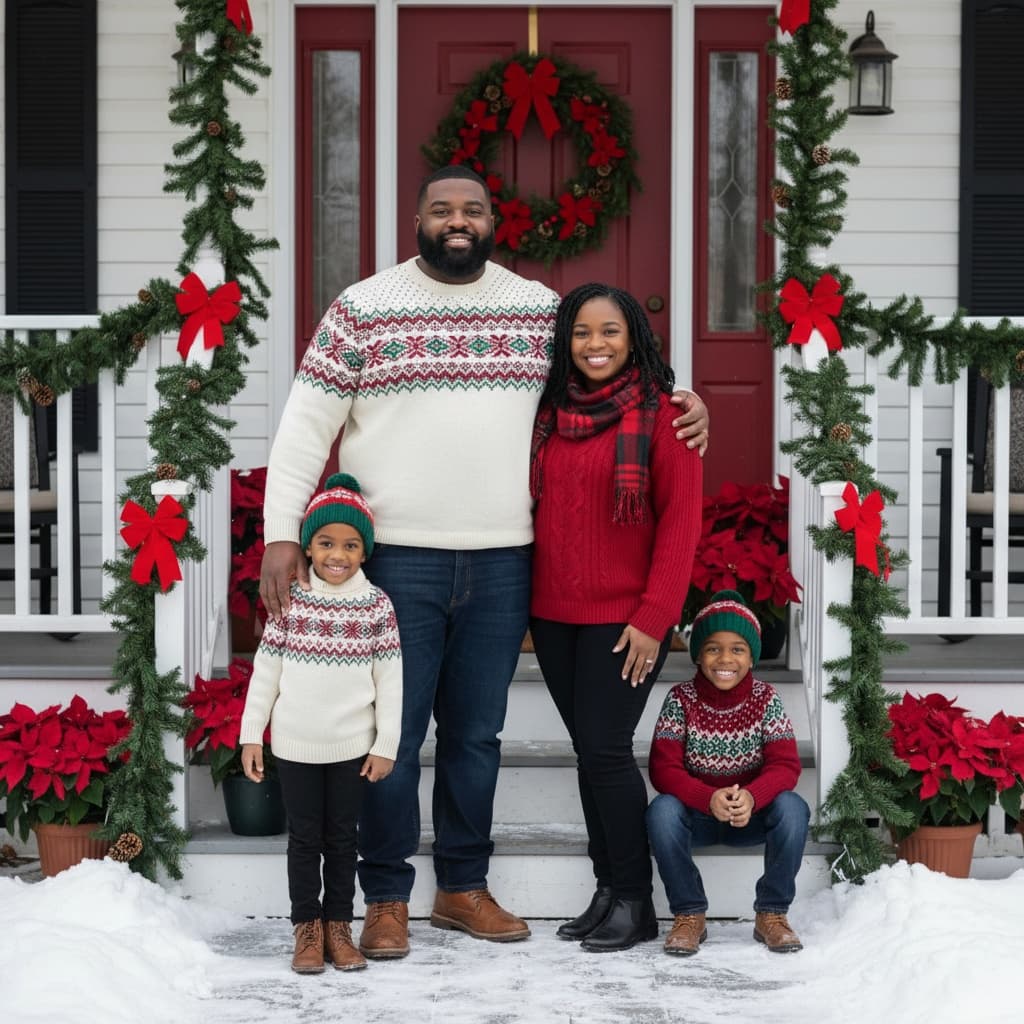 plus_size black man front porch festive 84385187