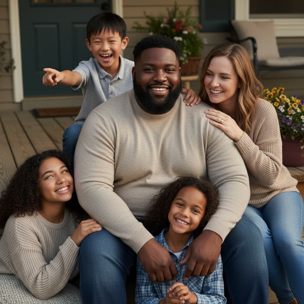 plus_size black man front porch steps 36644196