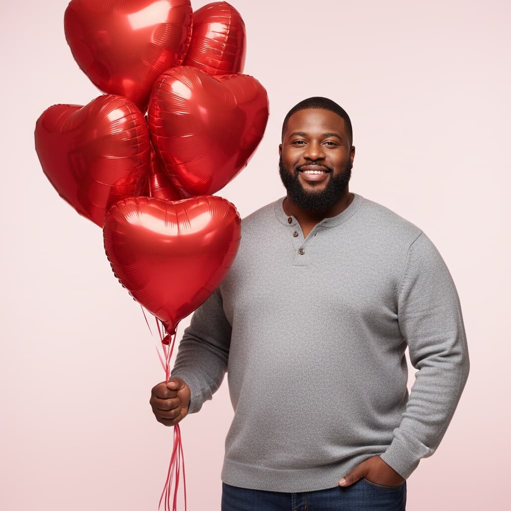 plus_size black man heart shaped balloon 90648514