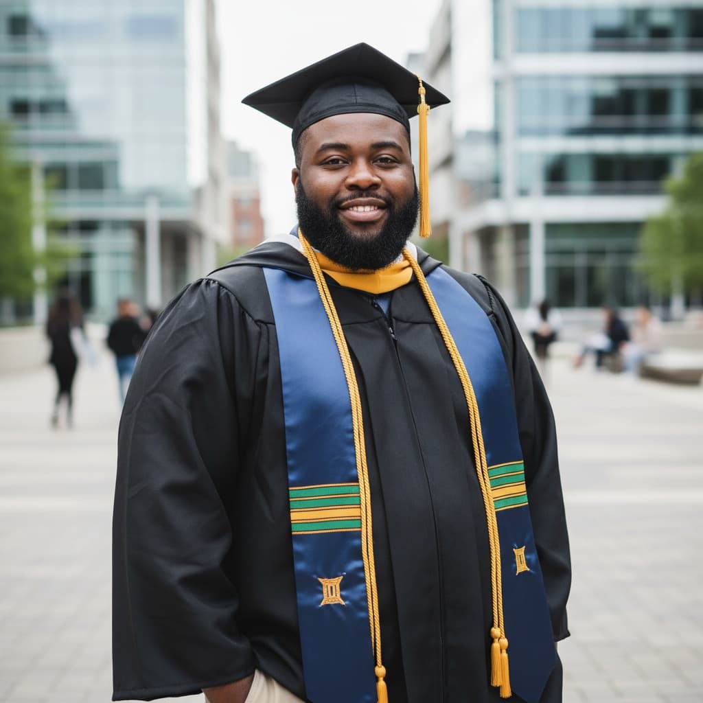 plus_size black man modern urban campus 75688527