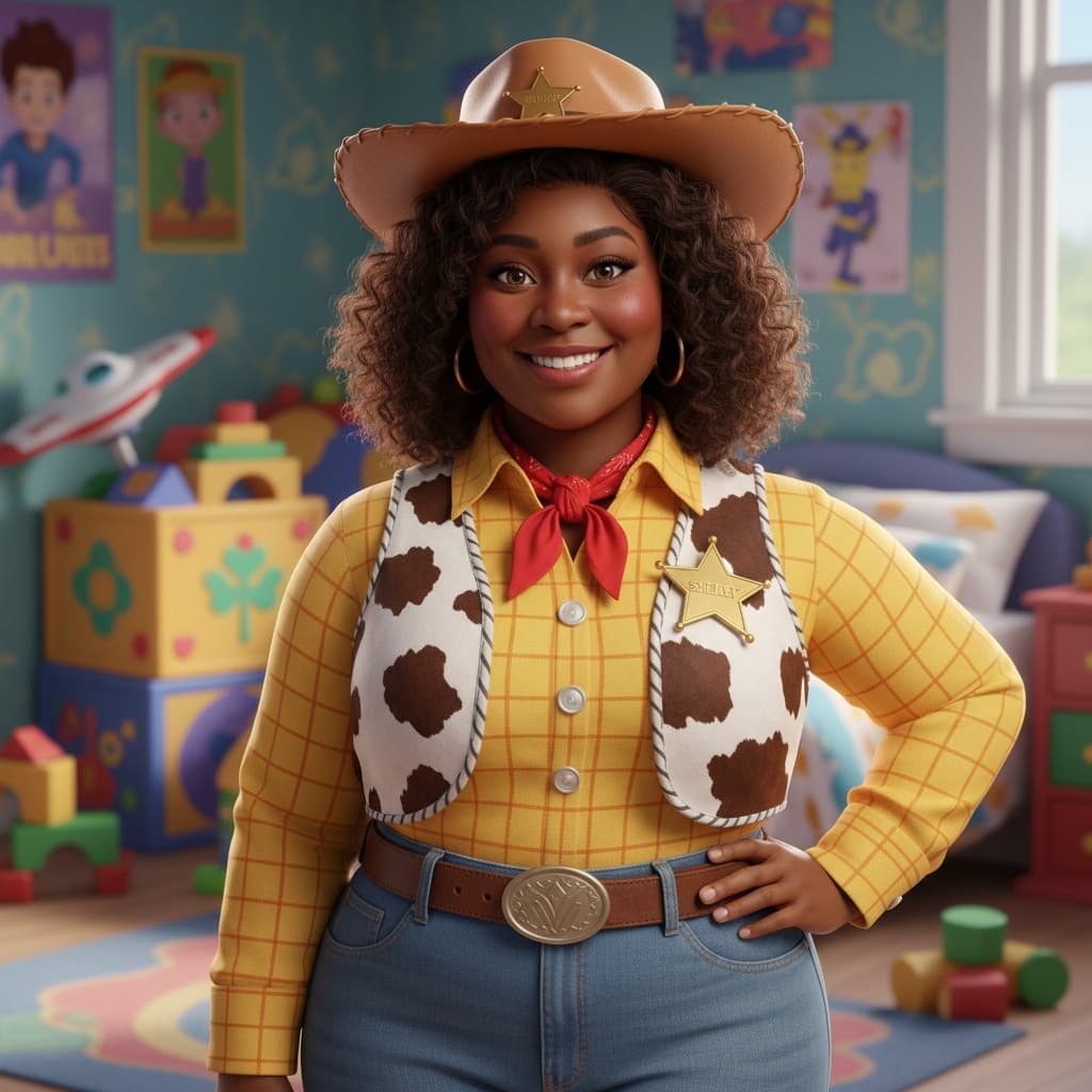 plus_size black woman woody cowboy character 48096394