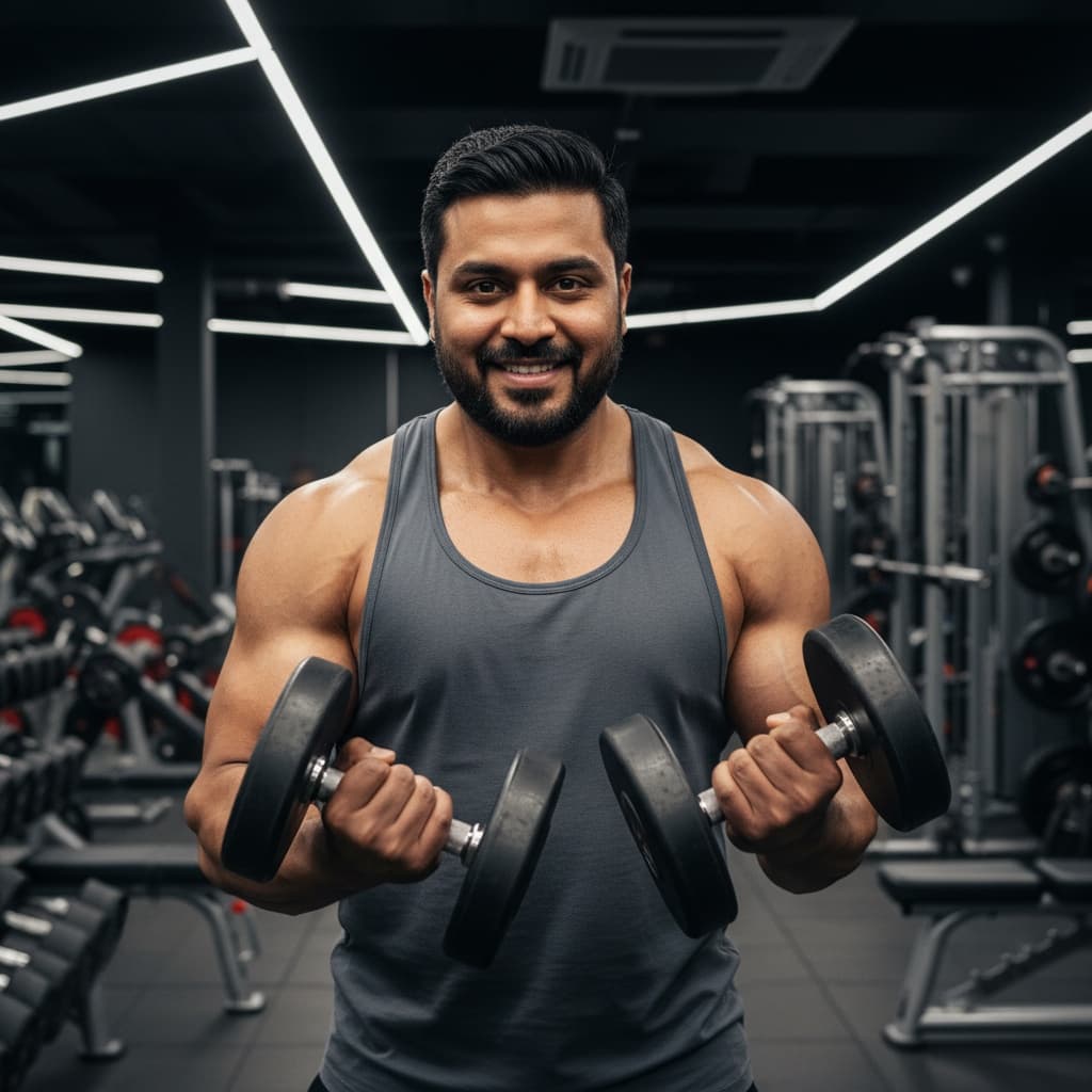 plus_size indian man after gym environment strong 79451243