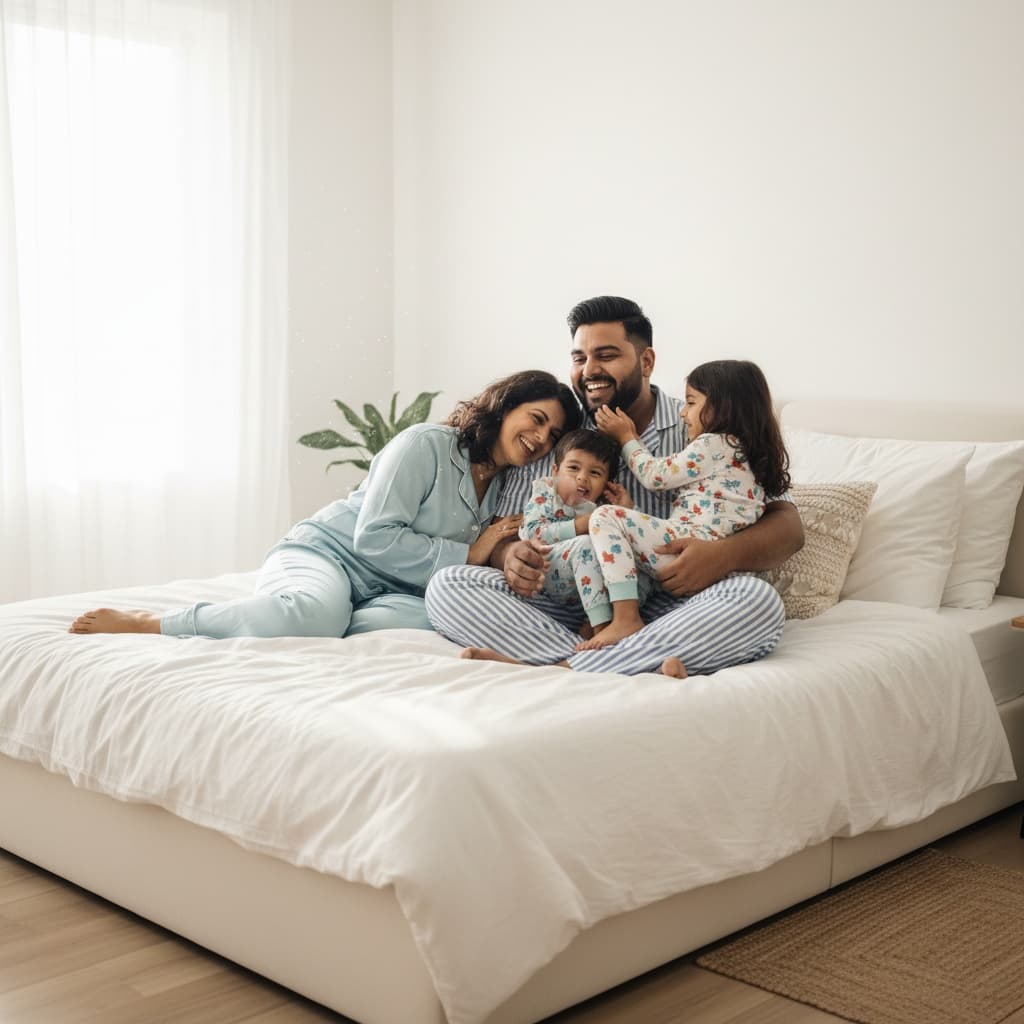 plus_size indian man bedroom morning routine 44070569