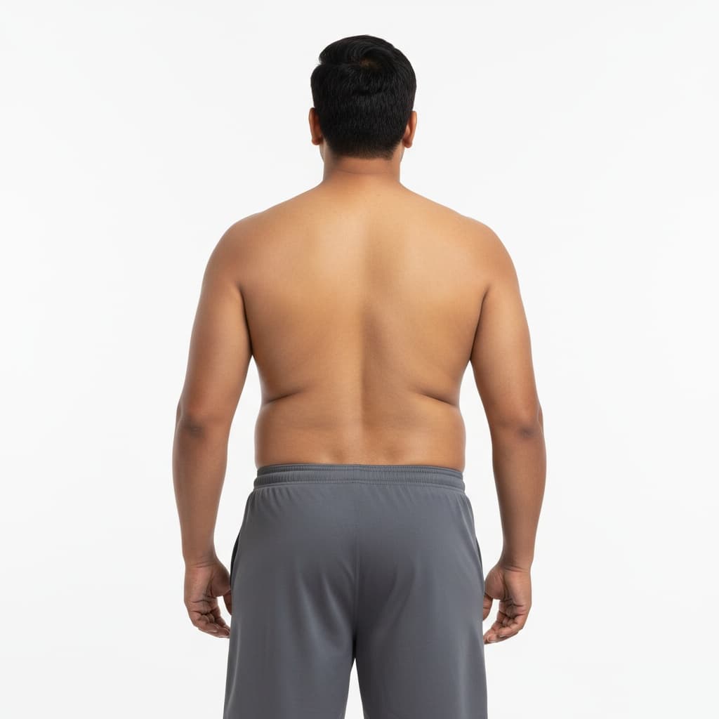 plus_size indian man before back muscle baseline 55312156