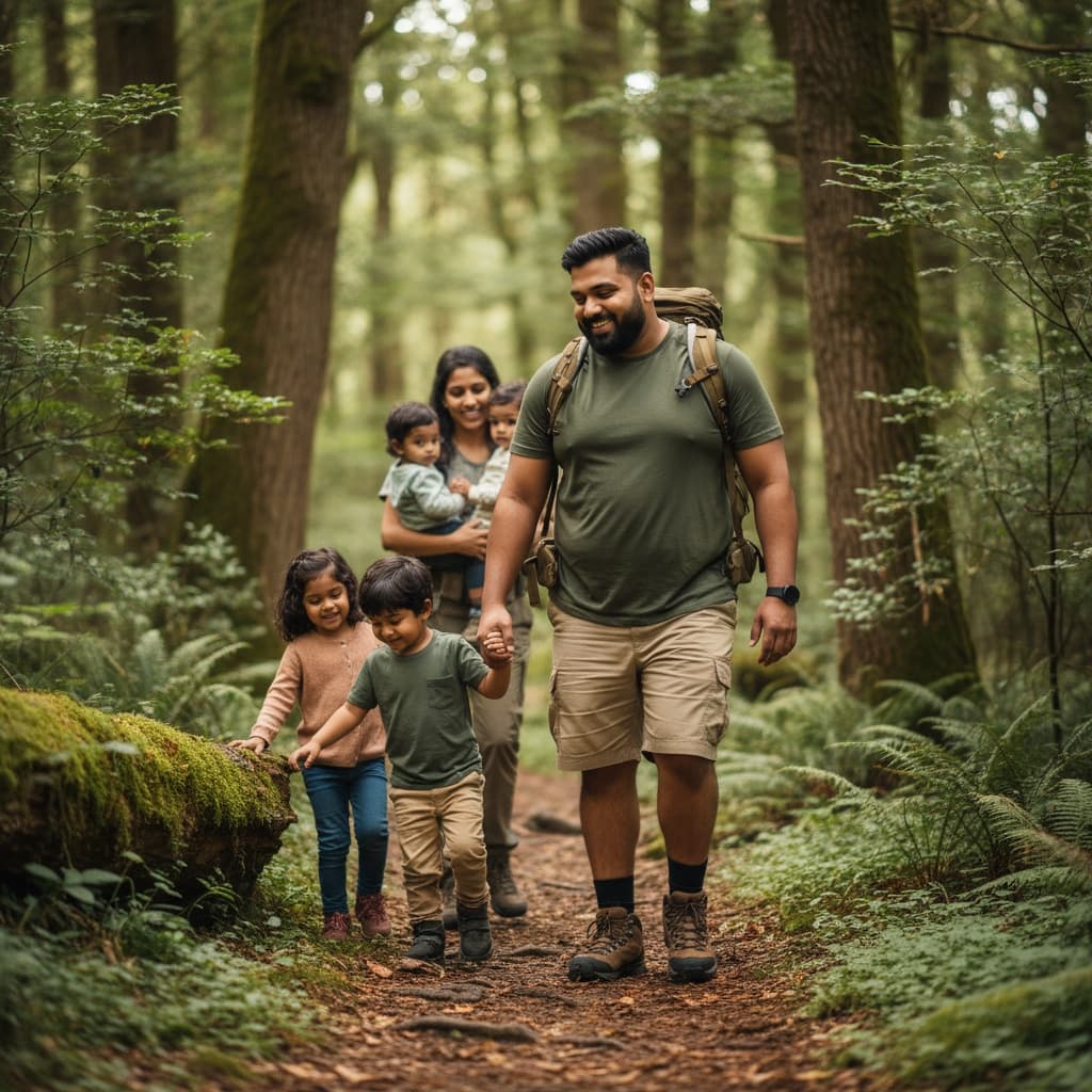 plus_size indian man forest nature walk 32560130