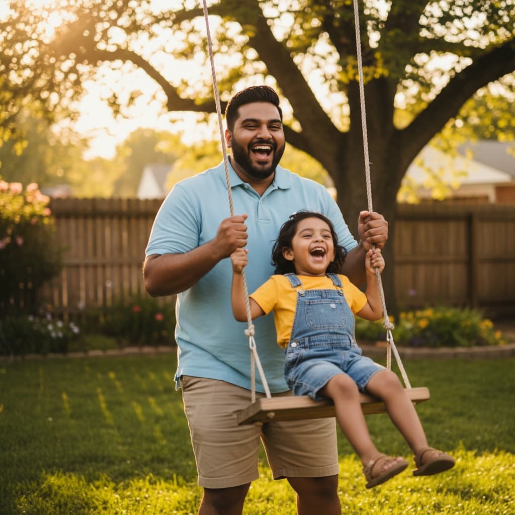 plus_size indian man outdoor swing playing 59039127