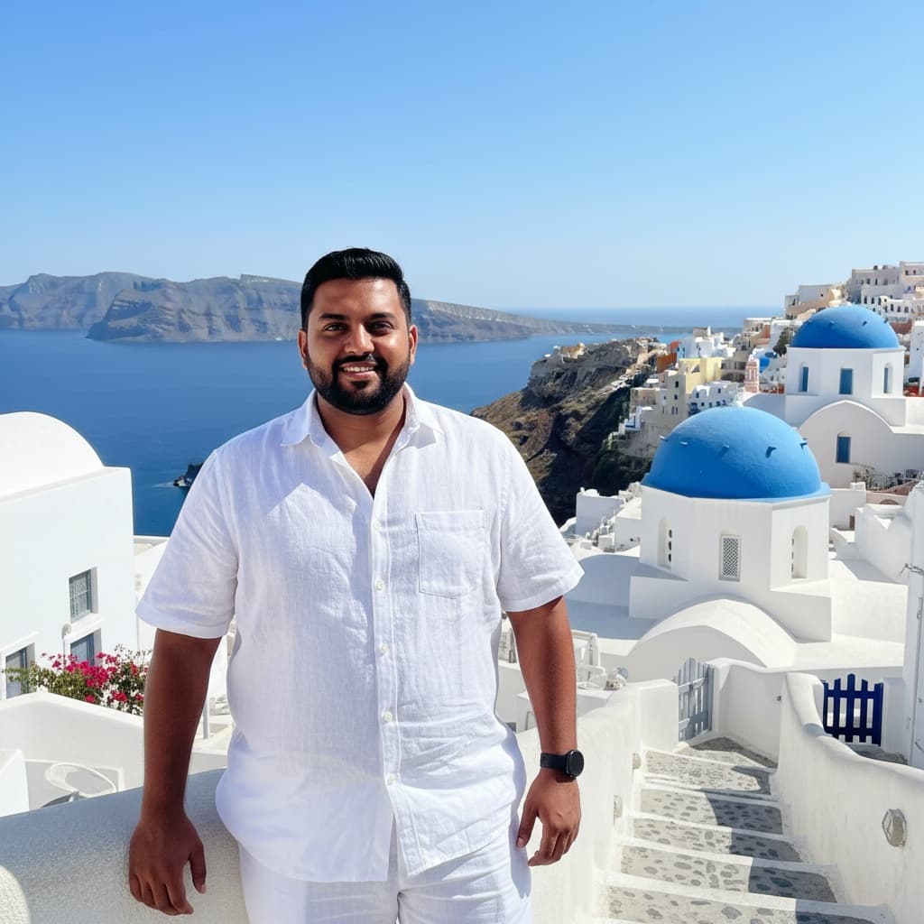 plus_size indian man santorini blue domes 22423884