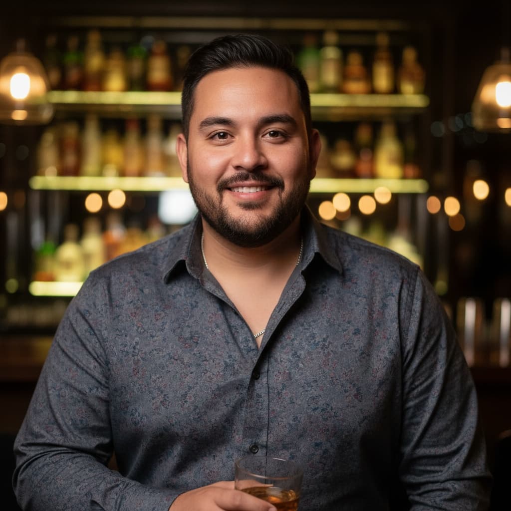 plus_size latino man bar nightlife scene 72967814