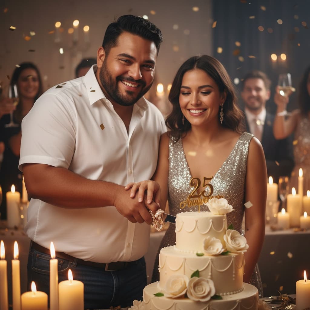 plus_size latino man cake cutting ceremony 82232007