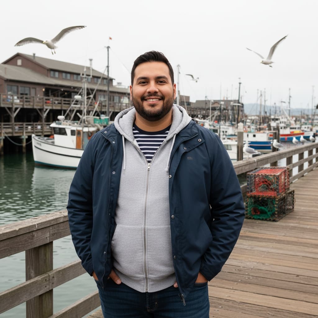 plus_size latino man fishermans wharf waterfront 16929671